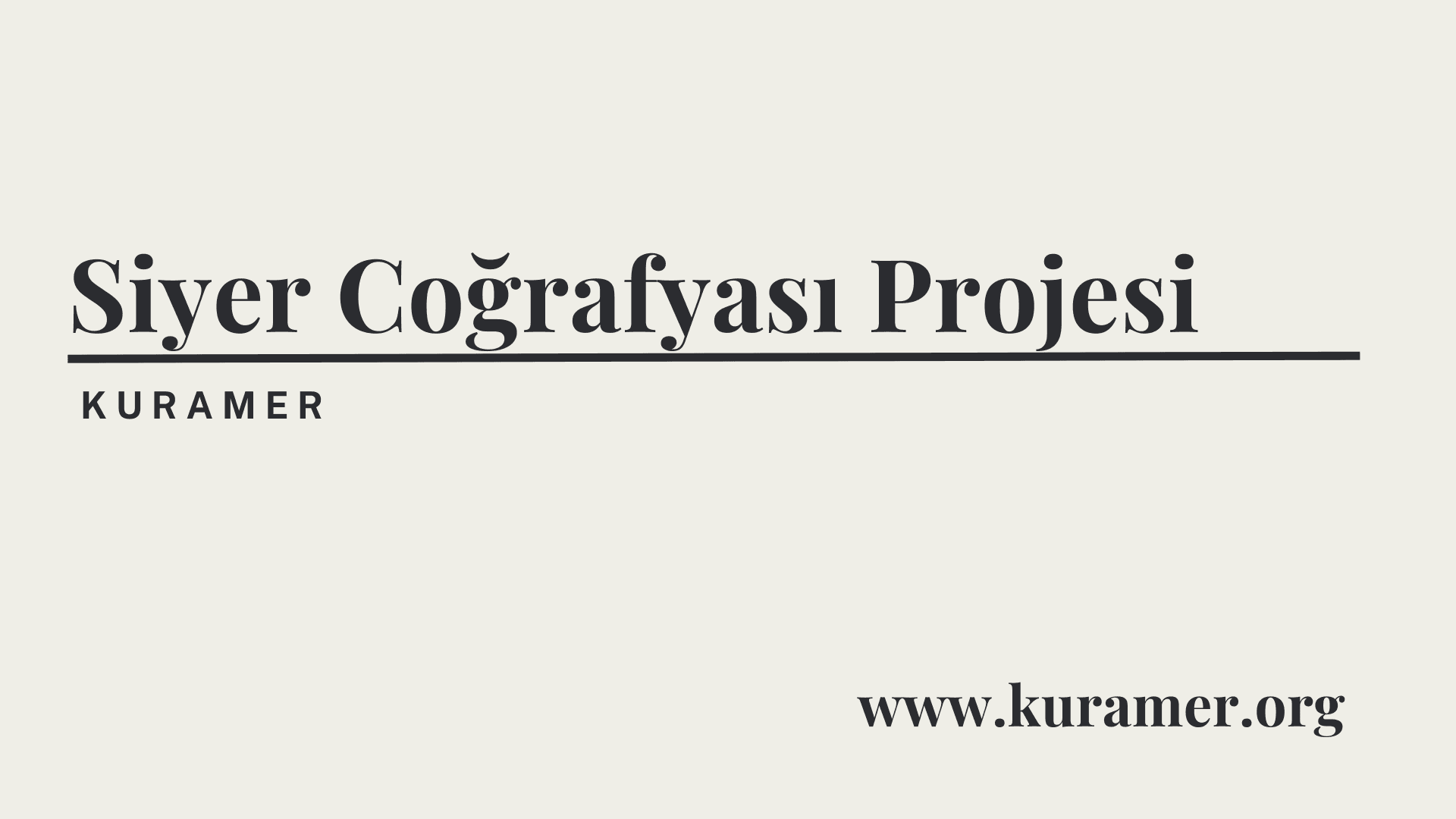 Siyer Coğrafyası Projesi