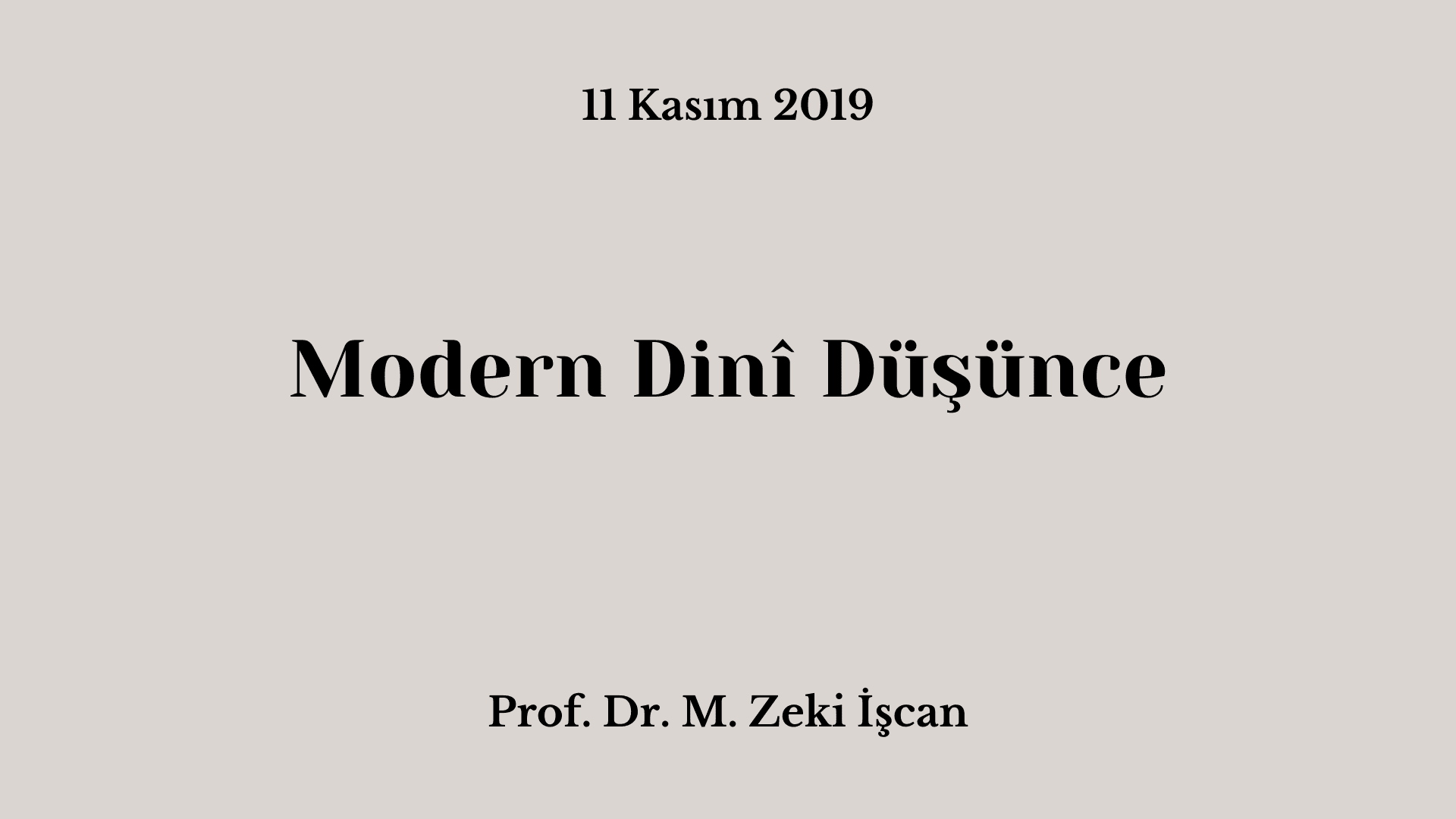 Modern Dinî Düşünce